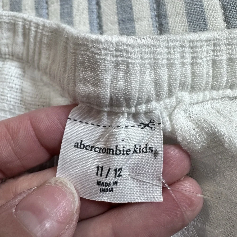 Abercrombie Kids‎ White Gauze Wrap Mini Skirt Side Tie Size 11/12